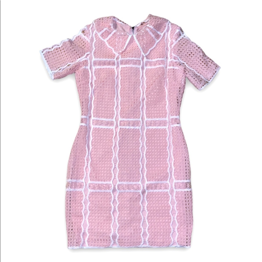 Pink White Dress